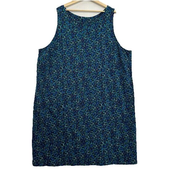 Isaac Mizrahi Live Shift Dress Womens 4XT Blue Confetti Print Stretch Office - Picture 1 of 11